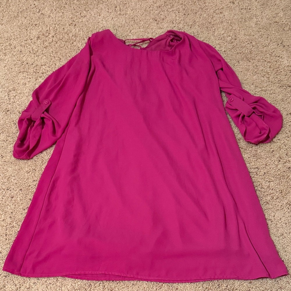 Pink Long Sleeve Dress